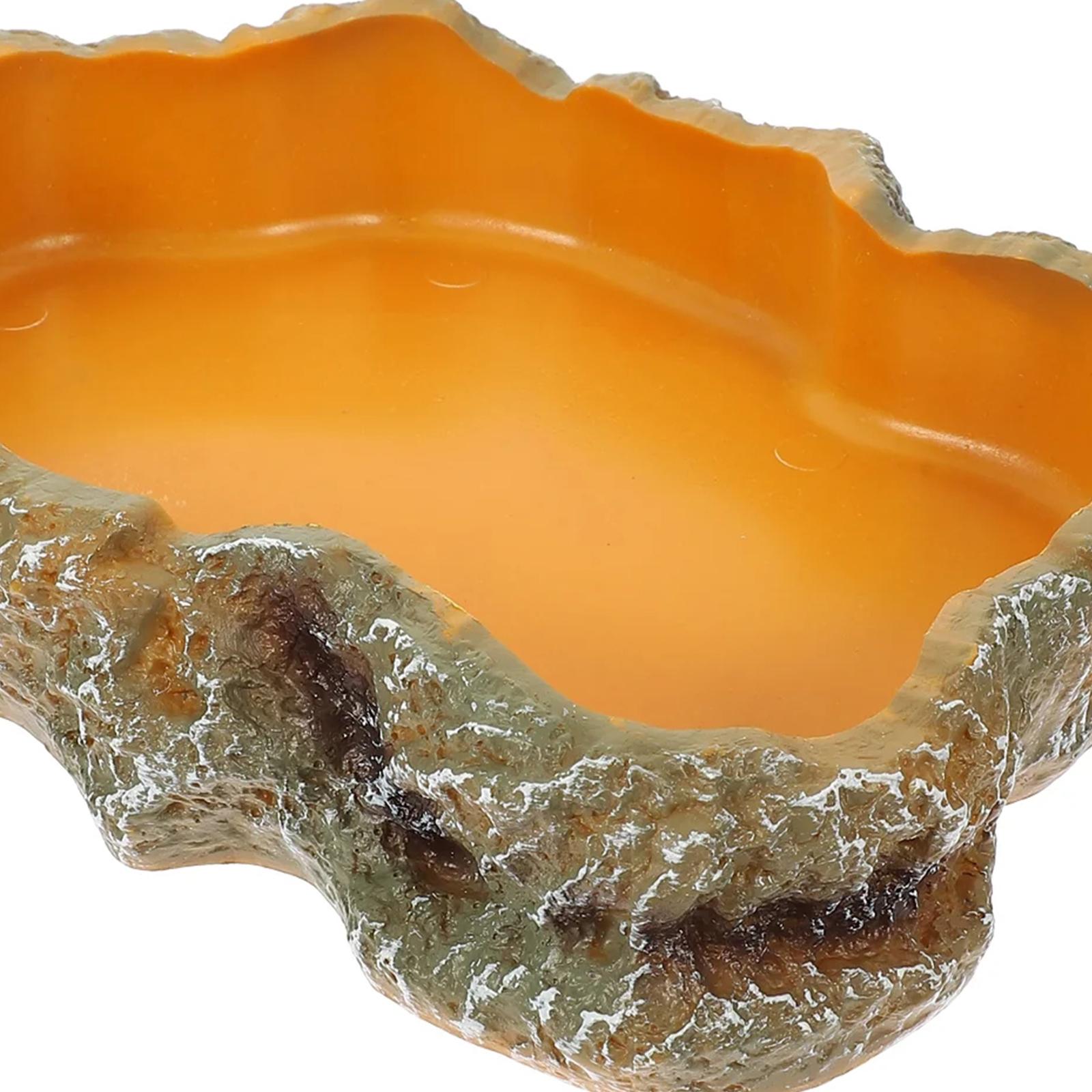 Water Dish Reptile - Reptile Tank Accessories Resin Luminous Feeding